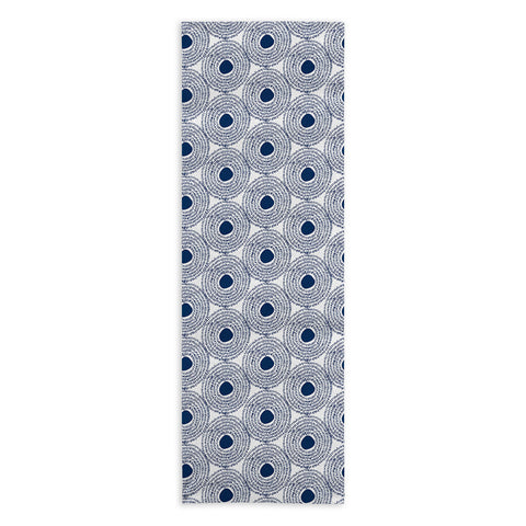 Camilla Foss Circles In Blue II Yoga Towel