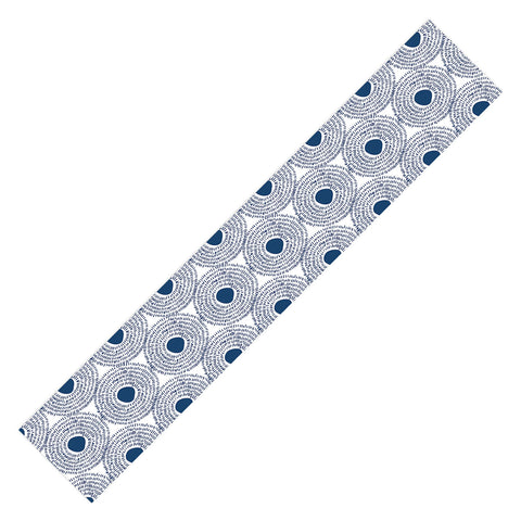 Camilla Foss Circles In Blue II Table Runner