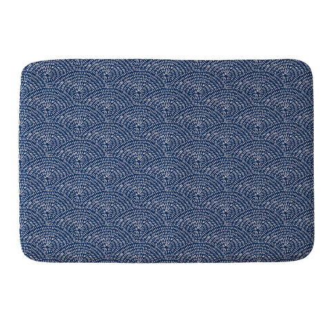 Camilla Foss Circles in Blue III Memory Foam Bath Mat