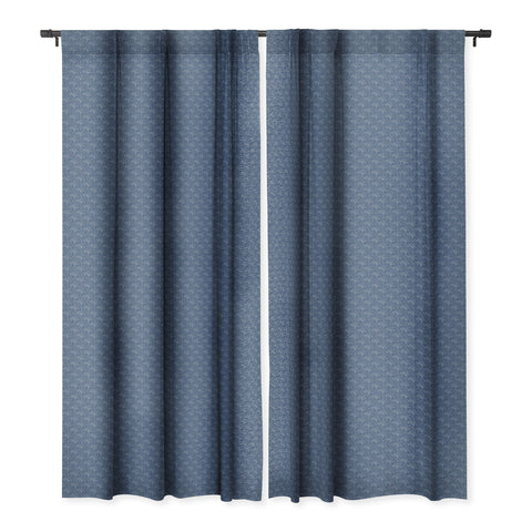 Camilla Foss Circles in Blue III Blackout Window Curtain