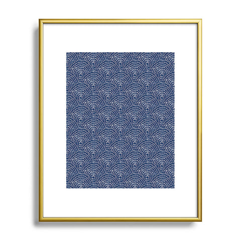 Camilla Foss Circles in Blue III Metal Framed Art Print