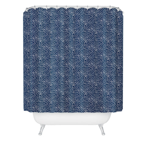 Camilla Foss Circles in Blue III Shower Curtain