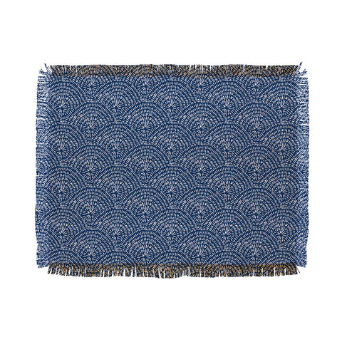 Camilla Foss Circles in Blue III Throw Blanket