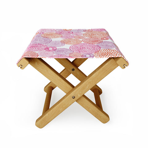Camilla Foss Circles In Colours I Folding Stool