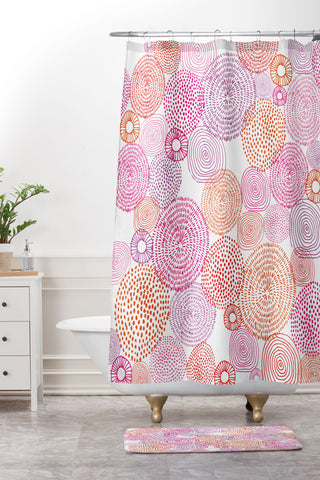 Camilla Foss Circles In Colours I Shower Curtain And Mat