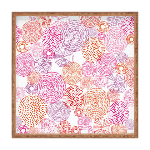 Camilla Foss Circles In Colours I Square Tray