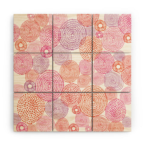 Camilla Foss Circles In Colours I Wood Wall Mural