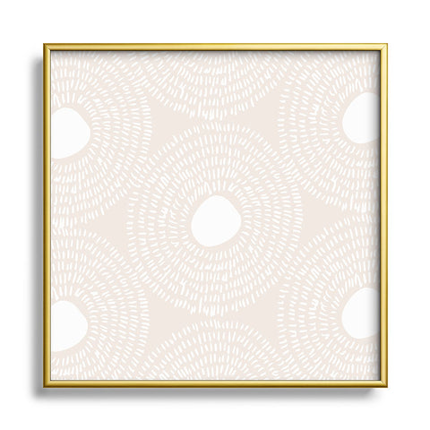 Camilla Foss Circles in Light Pink II Metal Square Framed Art Print