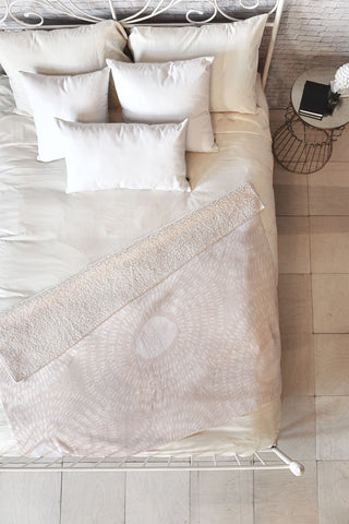 Camilla Foss Circles in Light Pink II Fleece Throw Blanket