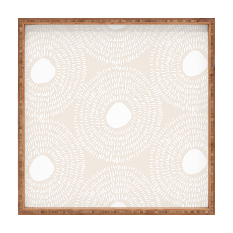 Camilla Foss Circles in Light Pink II Square Tray