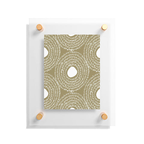 Camilla Foss Circles in Olive II Floating Acrylic Print