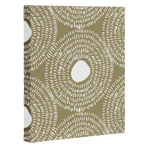 Camilla Foss Circles in Olive II Art Canvas