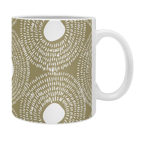 Camilla Foss Circles in Olive II Coffee Mug