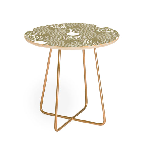 Camilla Foss Circles in Olive II Round Side Table