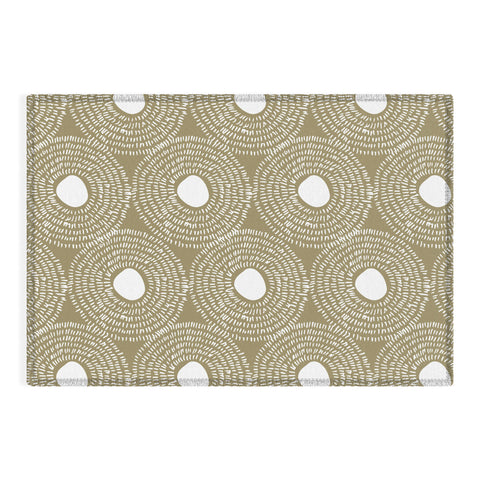 Camilla Foss Circles in Olive II Outdoor Rug