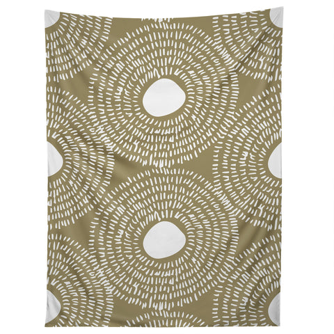 Camilla Foss Circles in Olive II Tapestry