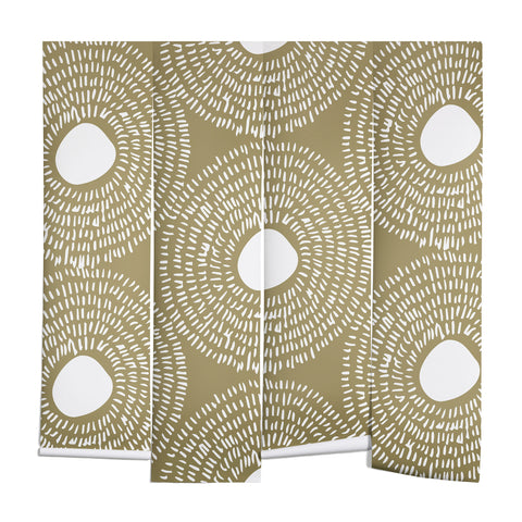 Camilla Foss Circles in Olive II Wall Mural