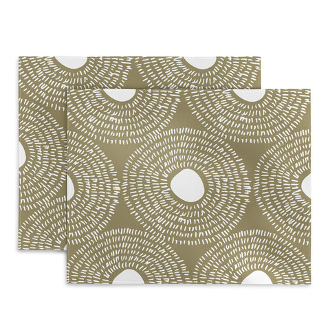 Camilla Foss Circles in Olive II Placemat
