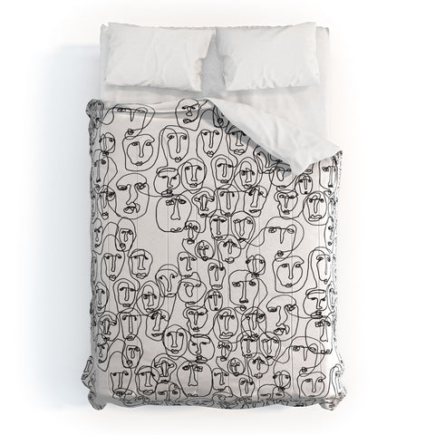 Camilla Foss Faces Comforter