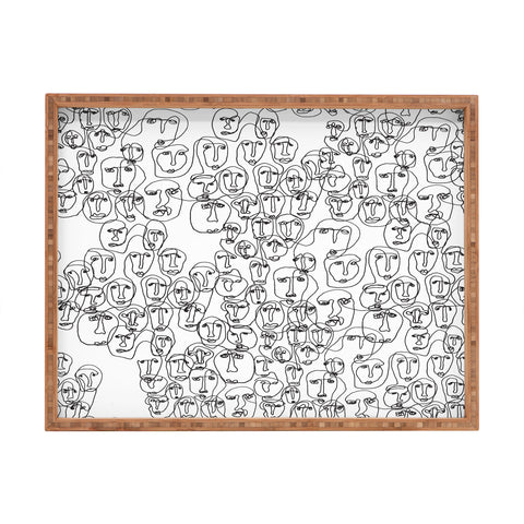 Camilla Foss Faces Rectangular Tray