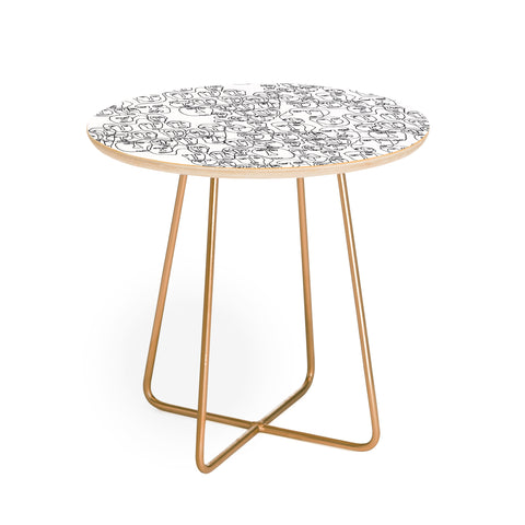Camilla Foss Faces Round Side Table