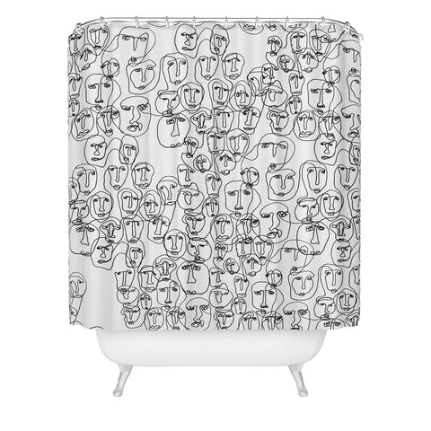 Camilla Foss Faces Shower Curtain