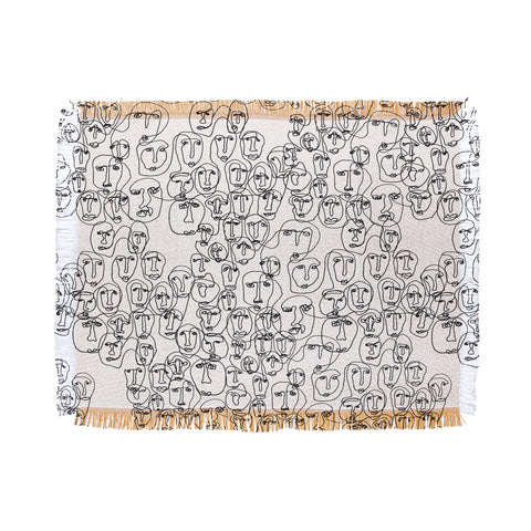 Camilla Foss Faces Throw Blanket