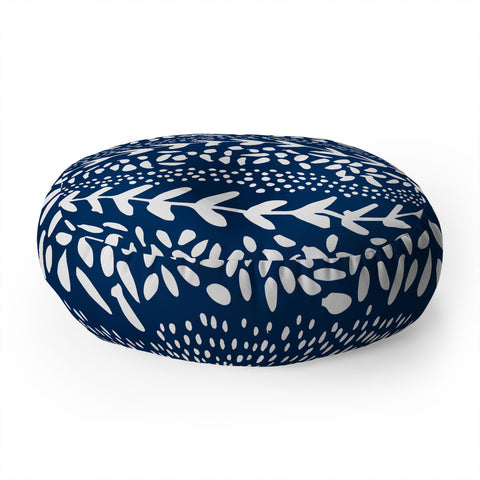 Camilla Foss Harvest Blue Floor Pillow Round