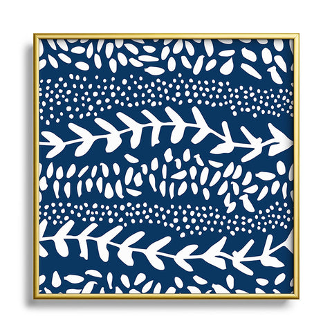 Camilla Foss Harvest Blue Metal Square Framed Art Print