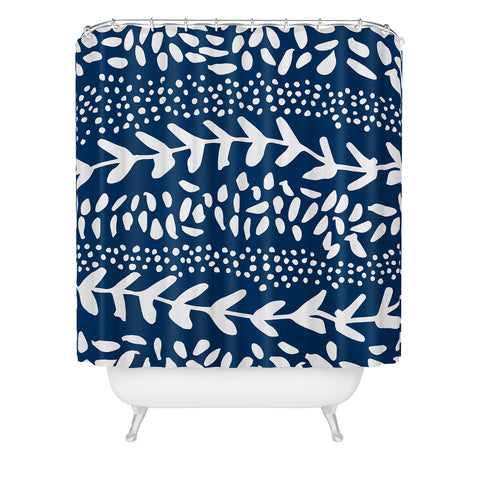 Camilla Foss Harvest Blue Shower Curtain