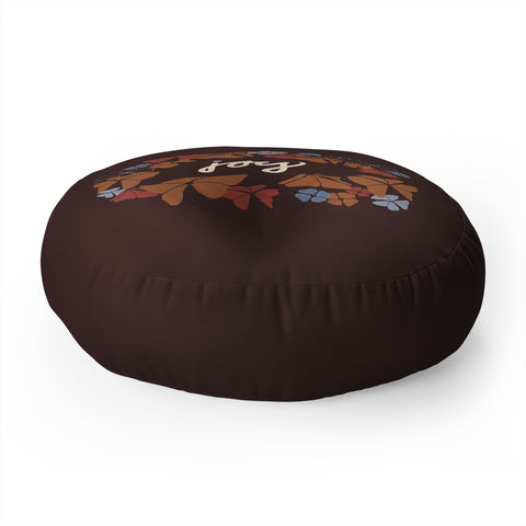 Camilla Foss Joy Foliage Floor Pillow Round