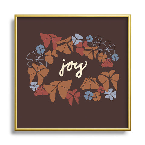 Camilla Foss Joy Foliage Square Metal Framed Art Print