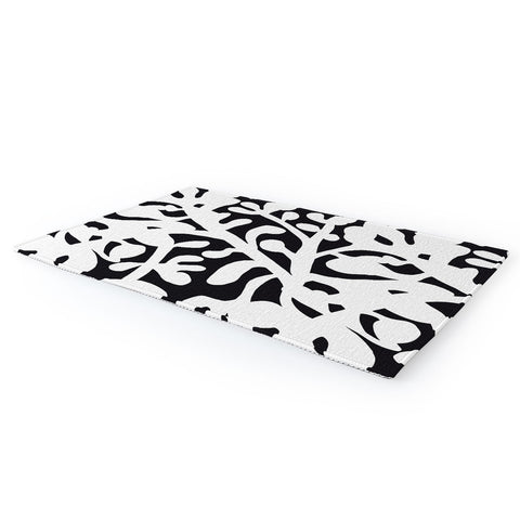 Camilla Foss Lush Rosehip Black White Area Rug