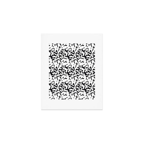 Camilla Foss Lush Rosehip Black White Art Print