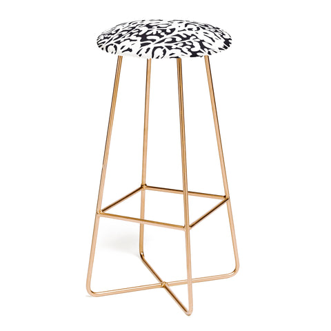 Camilla Foss Lush Rosehip Black White Bar Stool