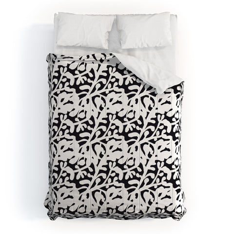 Camilla Foss Lush Rosehip Black White Comforter