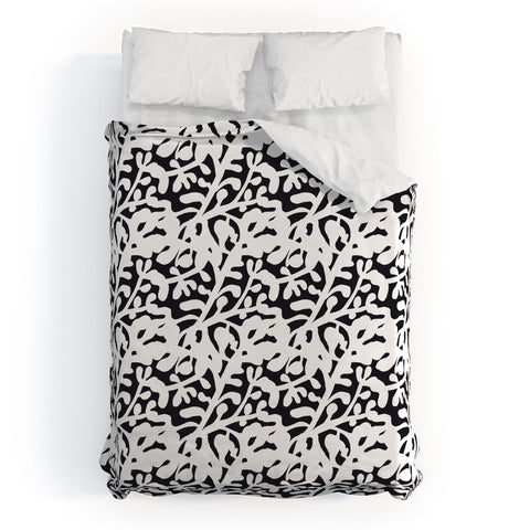 Camilla Foss Lush Rosehip Black White Duvet Cover