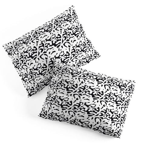 Camilla Foss Lush Rosehip Black White Pillow Shams