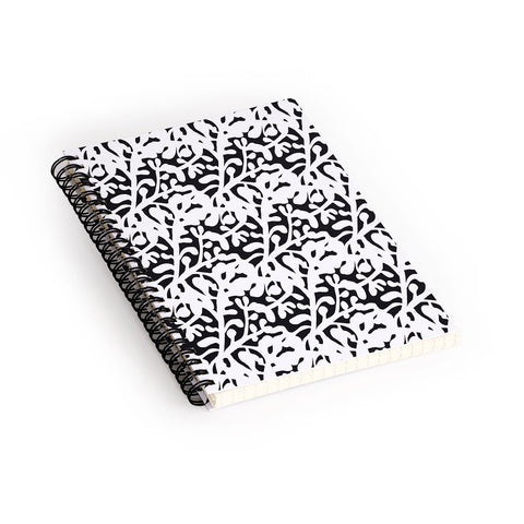Camilla Foss Lush Rosehip Black White Spiral Notebook