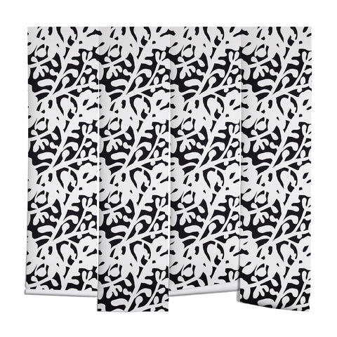 Camilla Foss Lush Rosehip Black White Wall Mural