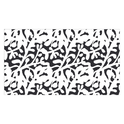Camilla Foss Lush Rosehip Black White Tablecloth