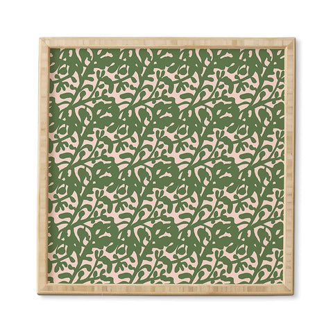 Camilla Foss Lush Rosehip Green Pink Framed Wall Art
