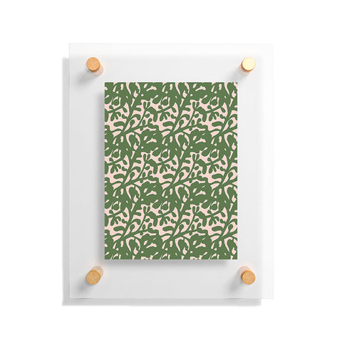 Camilla Foss Lush Rosehip Green Pink Floating Acrylic Print