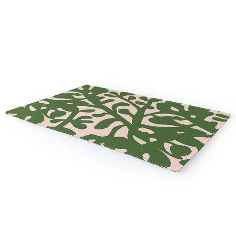 Camilla Foss Lush Rosehip Green Pink Area Rug