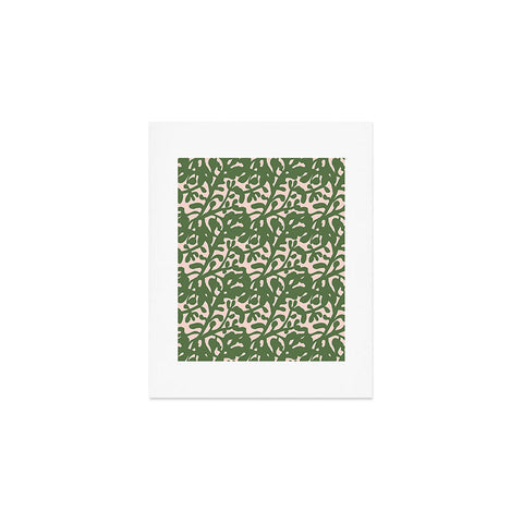 Camilla Foss Lush Rosehip Green Pink Art Print