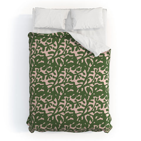Camilla Foss Lush Rosehip Green Pink Comforter