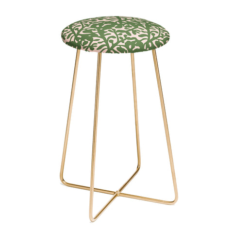 Camilla Foss Lush Rosehip Green Pink Counter Stool
