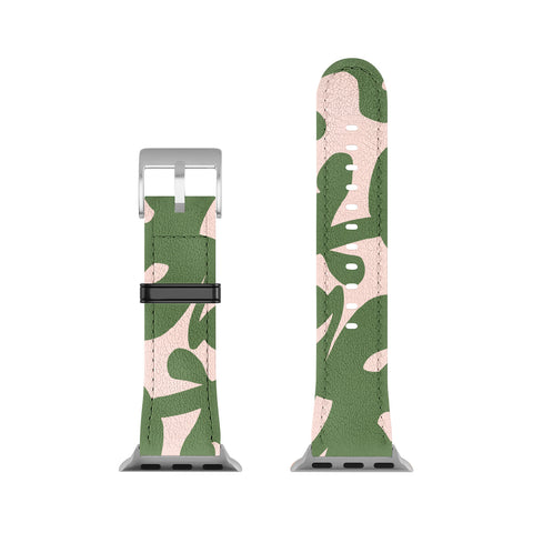 Camilla Foss Lush Rosehip Green Pink Apple Watch Band