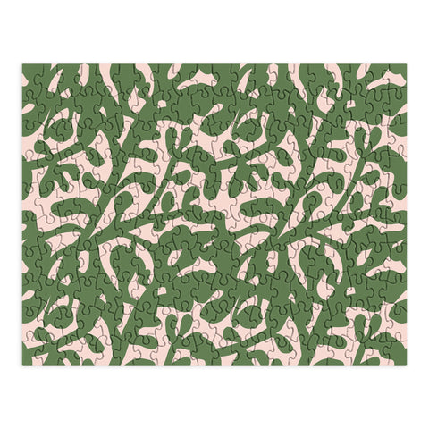 Camilla Foss Lush Rosehip Green Pink Puzzle