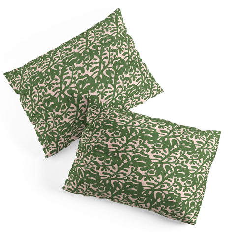 Camilla Foss Lush Rosehip Green Pink Pillow Shams